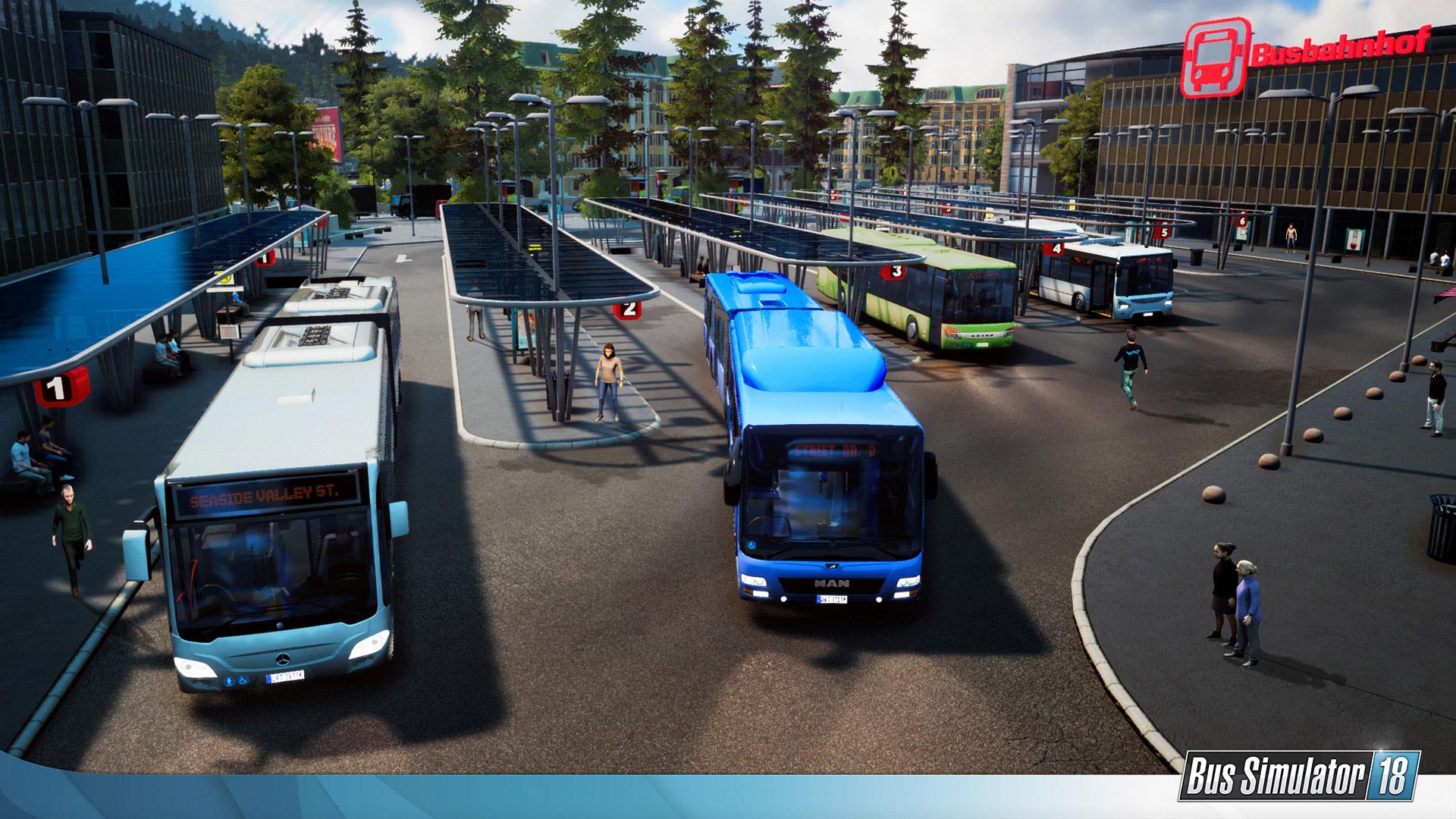 How many bus stops are in bus simulator 18?